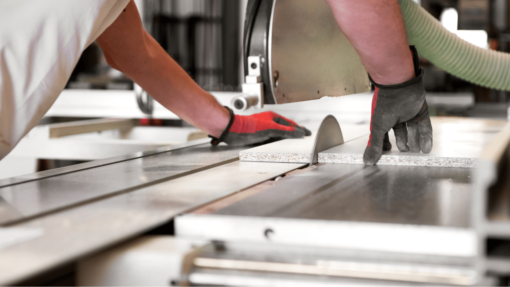 person cutting metal